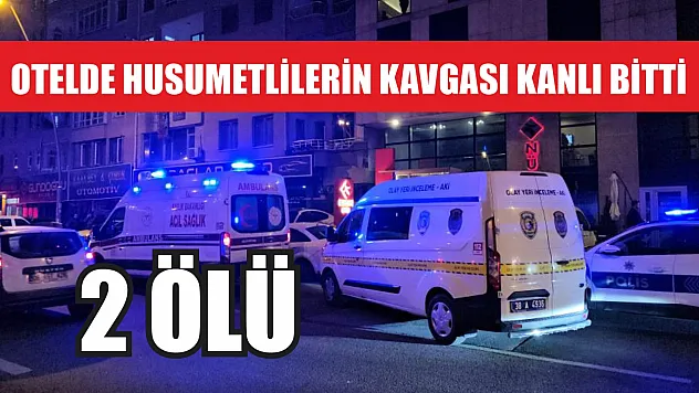 Otelde husumetlilerin kavgası kanlı bitti: 2 ölü