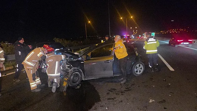 Otobanda feci kaza: 1 yaralı