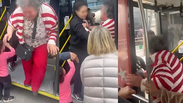 Otobüste kadınlar yer kavgasında şoförün kolunu ısırdı