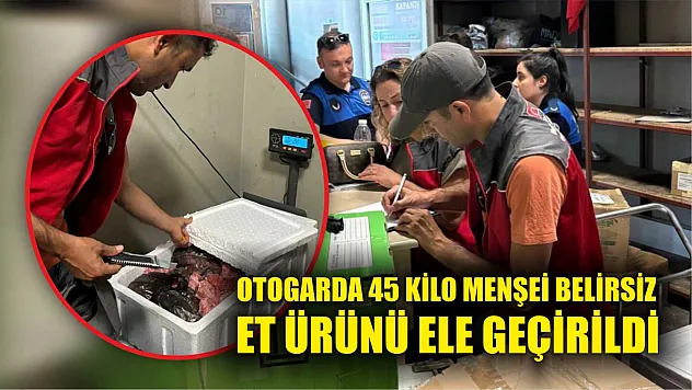 Otogarda 45 kilo menşei belirsiz et ürünü ele geçirildi