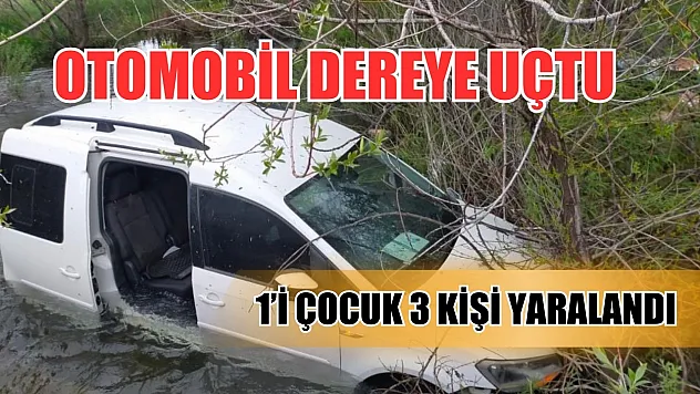 Otomobil dereye uçtu: 1'i çocuk 3 kişi yaralandı