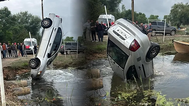 Otomobil göle uçtu: AFAD sürücüyü ararken o olay yerine geldi