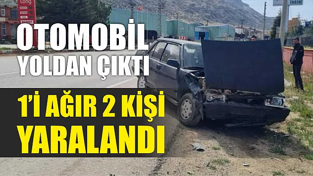 Otomobil yoldan çıktı, 1'i ağır 2 kişi yaralandı