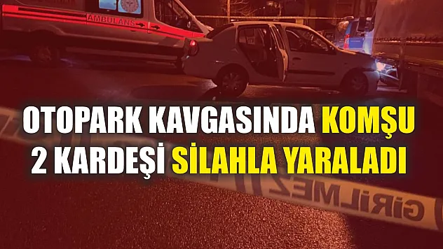 Otopark kavgasında komşu 2 kardeşi silahla yaraladı