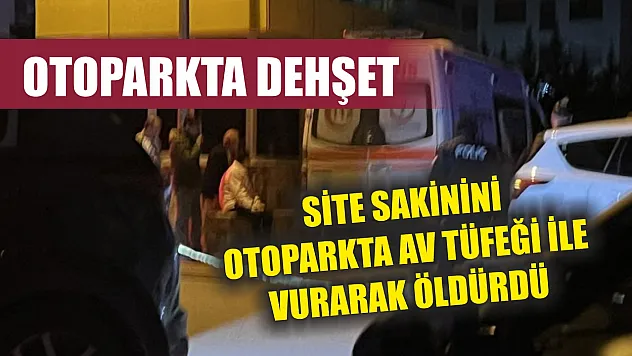 Otoparkta dehşet: Site sakinini otoparkta av tüfeği ile vurarak öldürdü