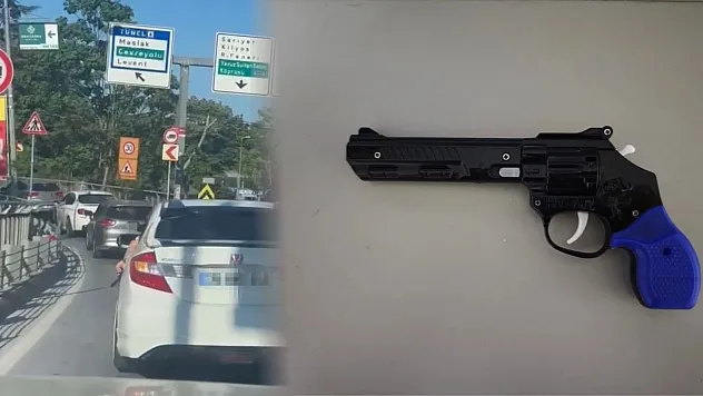 'Oyuncak silahla' direksiyon başına geçti, kısa sürede yakalandı