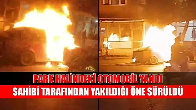 Park halindeki otomobil yandı, sahibi tarafından yakıldığı öne sürüldü