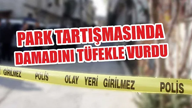 Park tartışmasında damadını tüfekle vurdu