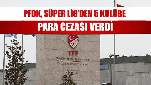 PFDK, Süper Lig'den 5 kulübe para cezası verdi
