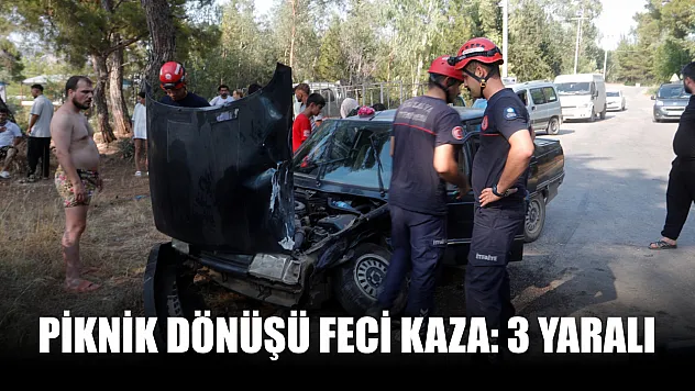 Piknik dönüşü feci kaza: 3 yaralı