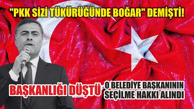 ''PKK sizi tükürüğünde boğar'' demişti! O belediye başkanının seçilme hakkı alındı, başkanlığı düştü