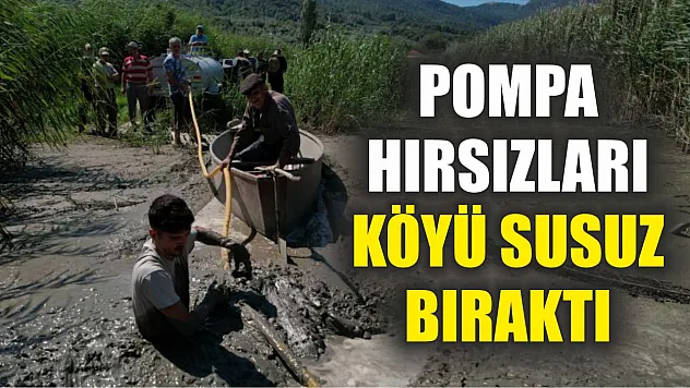 Pompa hırsızları köyü susuz bıraktı