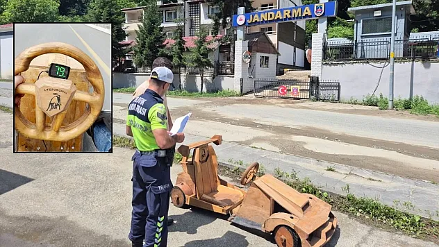 Saatte 70 kilometreyi aşan ahşap araca el konuldu