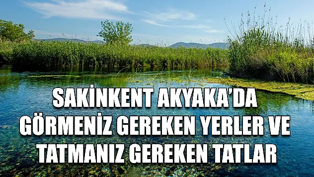 Sakinkent Akyaka'da görmeniz gereken yerler ve tatmanız gereken tatlar