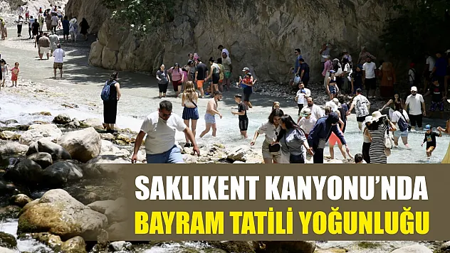 Saklıkent Kanyonu'nda bayram tatili yoğunluğu
