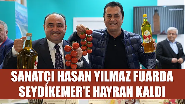 Sanatçı Hasan Yılmaz fuarda Seydikemer'e hayran kaldı