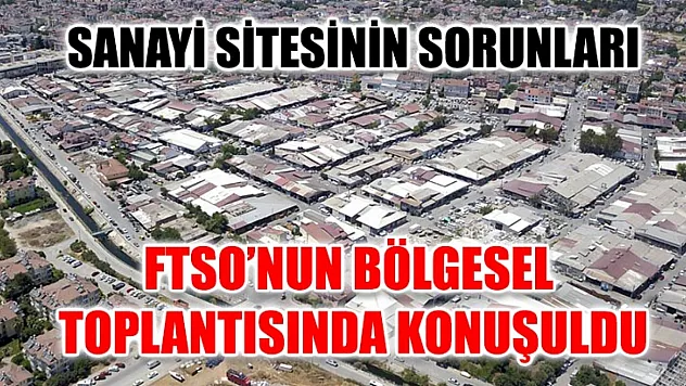 Sanayi Sitesinin Sorunları Ftso'nun Bölgesel Toplantısında Konuşuldu