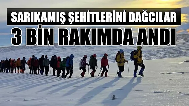 Sarıkamış şehitlerini dağcılar 3 bin rakımda andı