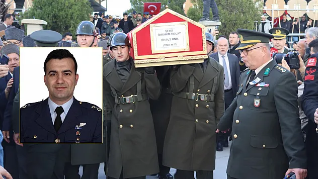 Şehit Pilot Binbaşı İbrahim Bolat İzmir'de son yolculuğuna uğurlandı