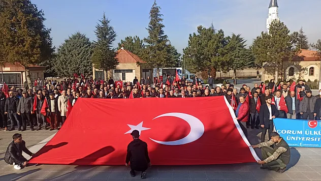 'Şehitlere Saygı' yürüyüşü düzenlendi