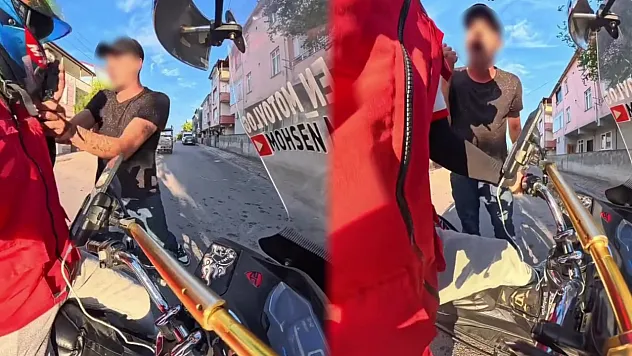 'Seni gebertirim' dedi, motokuryeye saldırdı