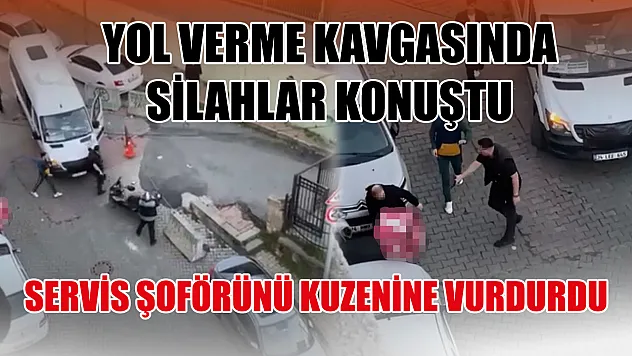 Servis şoförünü kuzenine vurdurdu