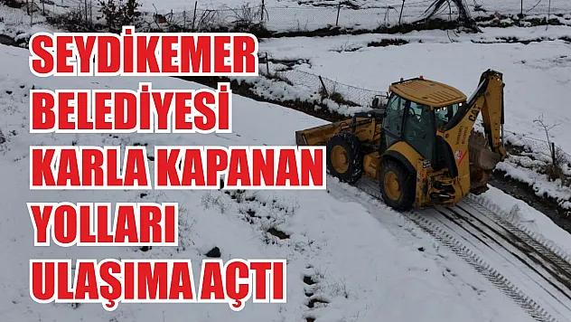 Seydikemer Belediyesi Karla Kapanan Yolları Ulaşıma Açtı
