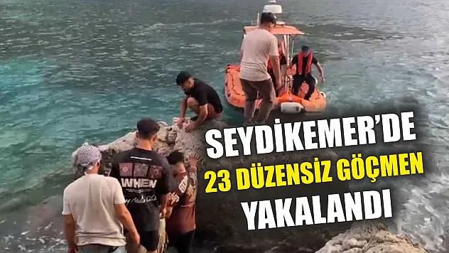 Seydikemer'de 23 düzensiz göçmen yakalandı