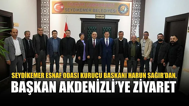 Seydikemer Esnaf Odası Kurucu Başkanı Harun Sağır'dan, Başkan Akdenizli'ye ziyaret