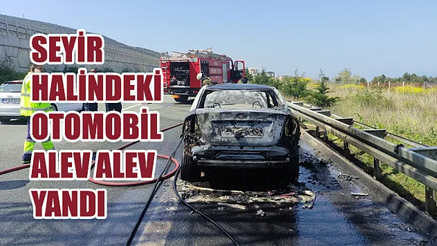 Seyir Halindeki Otomobil Alev Alev Yandı