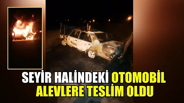 Seyir halindeki otomobil alevlere teslim oldu