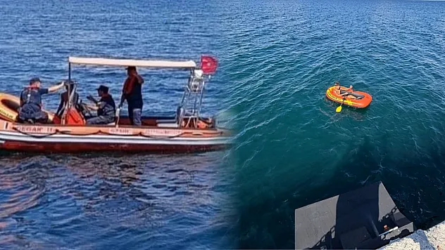 Şişme botuyla deniz açılan genç panikleyince sürüklenmeye başladı