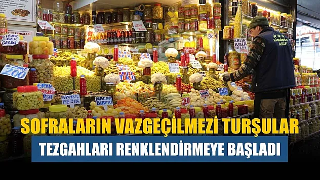 Sofraların vazgeçilmezi turşular, tezgahları renklendirmeye başladı