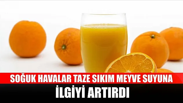 Soğuk havalar taze sıkım meyve suyuna ilgiyi artırdı