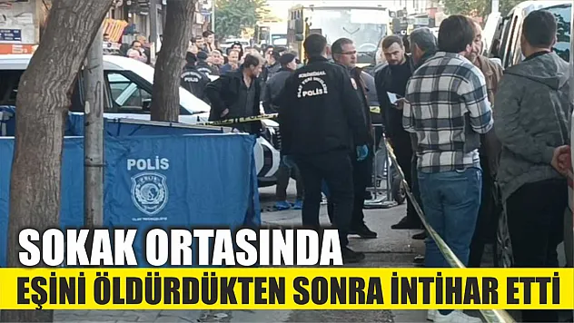Sokak ortasında eşini öldürdükten sonra intihar etti