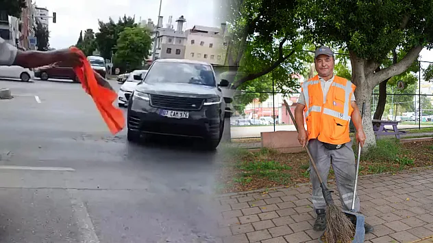 Süpürgeyi bıraktı, üzerinden çıkardığı yeleğini can kurtarmak için salladı