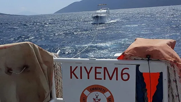 Sürüklenen motoryat kurtarıldı