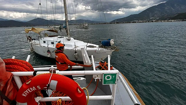 Sürüklenen tekne kurtarıldı