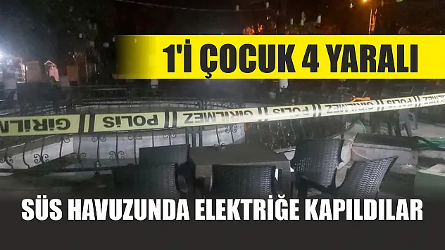 Süs havuzunda elektriğe kapıldılar: 1'i çocuk 4 yaralı