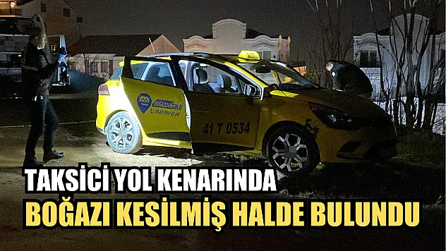 Taksici yol kenarında boğazı kesilmiş halde bulundu