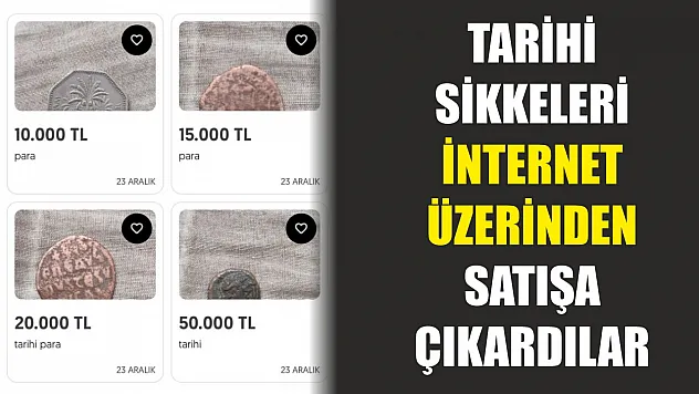 Tarihi sikkeleri internet üzerinden satışa çıkardılar