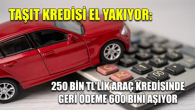 Taşıt Kredisi El Yakıyor: 250 Bin TL'lik Araç Kredisinde Geri Ödeme 600 Bini Aşıyor