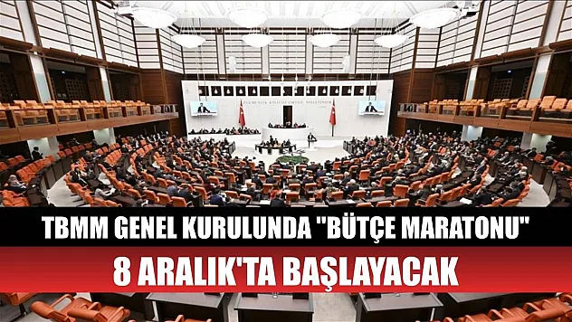 TBMM Genel Kurulunda 'bütçe maratonu' 8 Aralık'ta başlayacak
