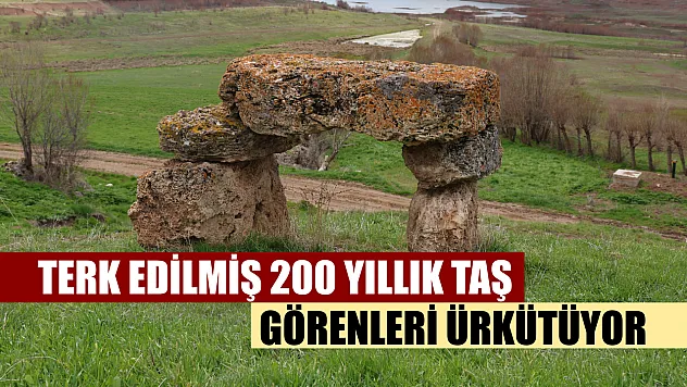 Terk edilmiş 200 yıllık taş görenleri ürkütüyor