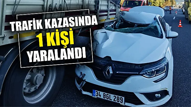 Trafik kazasında 1 kişi yaralandı