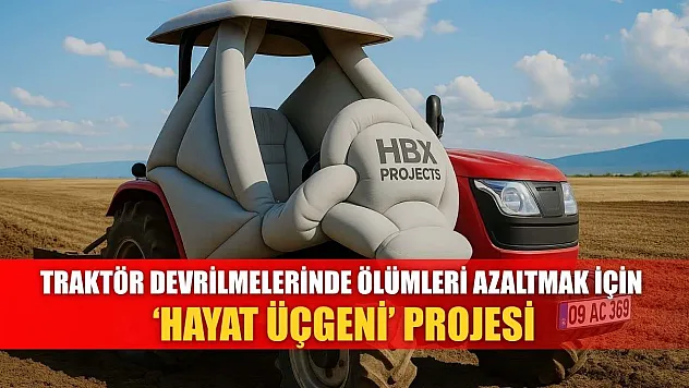 Traktör devrilmelerinde ölümleri azaltmak için, 'hayat üçgeni' projesi
