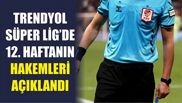 Trendyol Süper Lig'de 12. haftanın hakemleri açıklandı