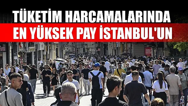 Tüketim harcamalarında en yüksek pay İstanbul'un
