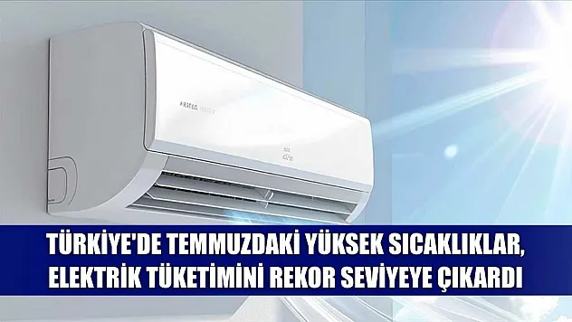 Türkiye'de temmuzdaki yüksek sıcaklıklar, elektrik tüketimini rekor seviyeye çıkardı