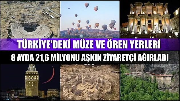 Türkiye'deki müze ve ören yerleri 8 ayda 21,6 milyonu aşkın ziyaretçi ağırladı